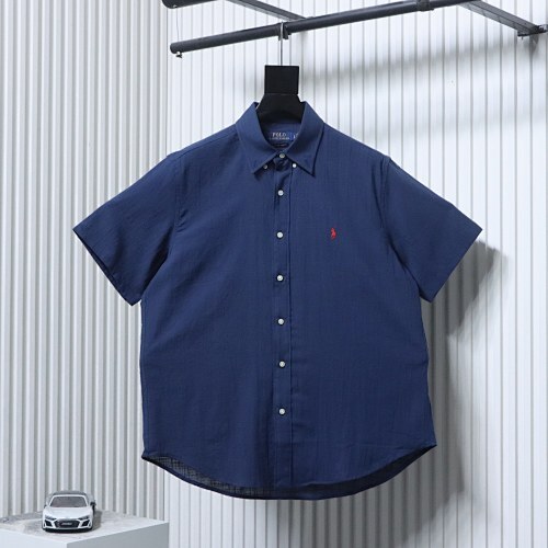 EM Sneakers Ralph Lauren Classic Fit Linen Shirt Navy-Red Logo