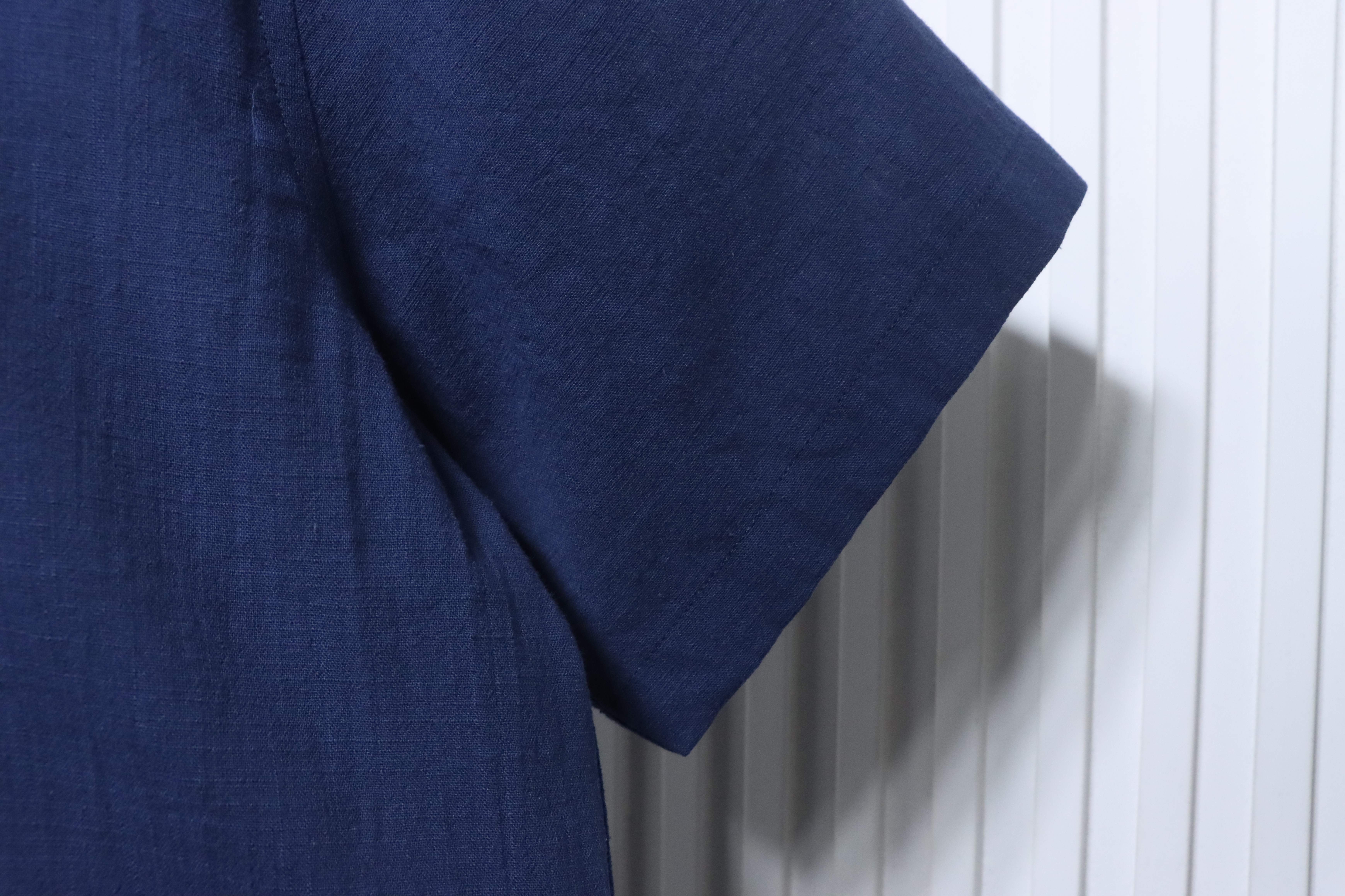 EM Sneakers Ralph Lauren Classic Fit Linen Shirt Navy-Red Logo