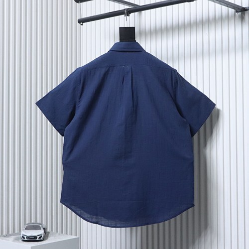 EM Sneakers Ralph Lauren Classic Fit Linen Shirt Navy-Red Logo