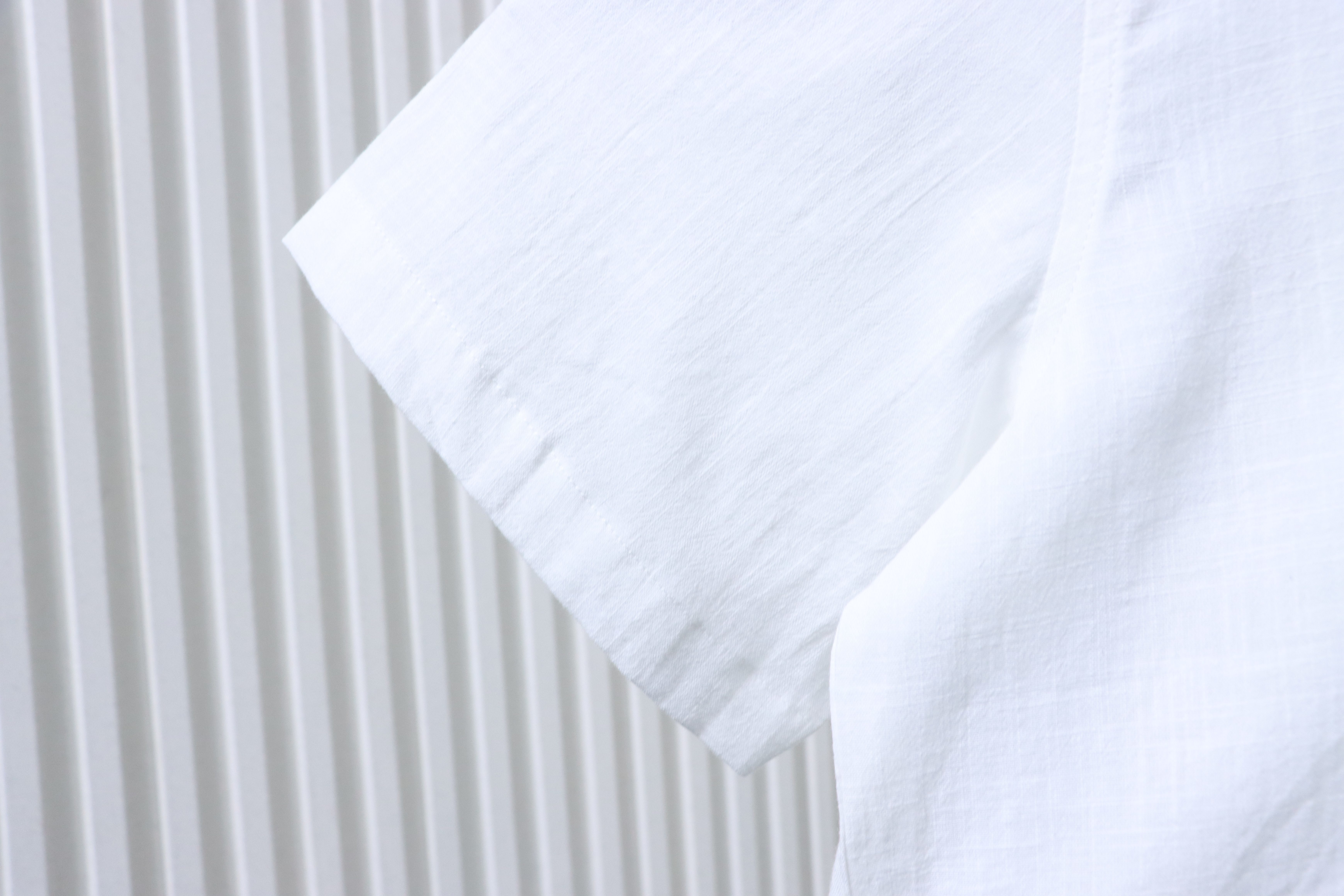 EM Sneakers Ralph Lauren Classic Fit Linen Shirt White-NavyLogo