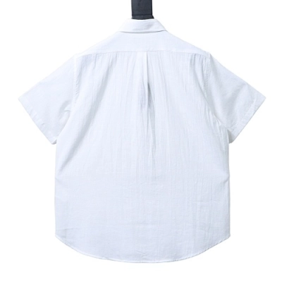 EM Sneakers Ralph Lauren Classic Fit Linen Shirt White-NavyLogo 02