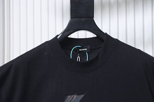 EM Sneakers WE11DONE 25SS Flame Barrage Logo T-Shirt Black