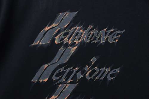 EM Sneakers WE11DONE 25SS Flame Barrage Logo T-Shirt Black