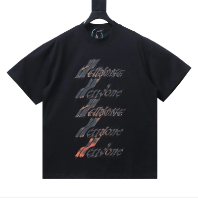 EM Sneakers WE11DONE 25SS Flame Barrage Logo T-Shirt Black 01