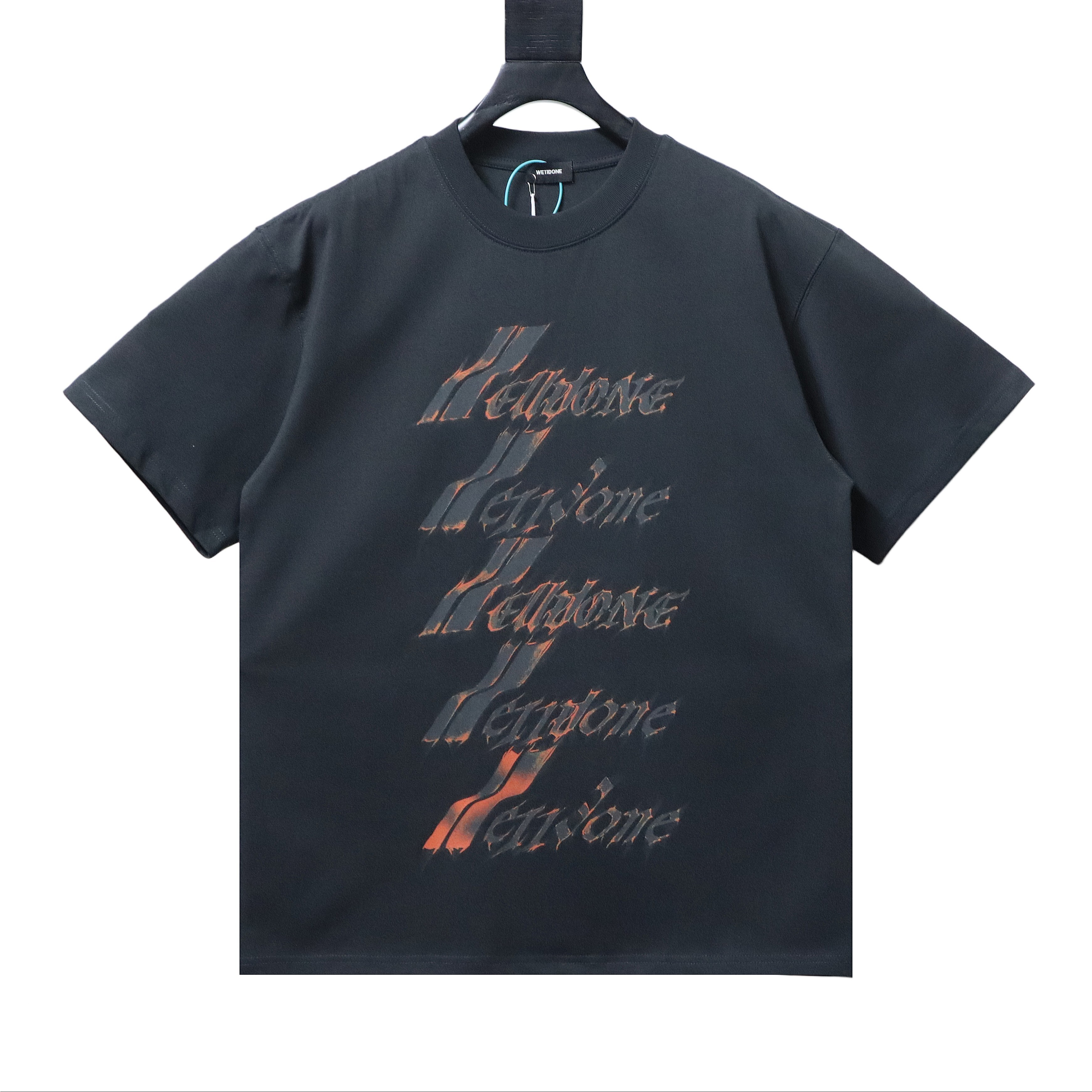 EM Sneakers WE11DONE 25SS Flame Barrage Logo T-Shirt Gray