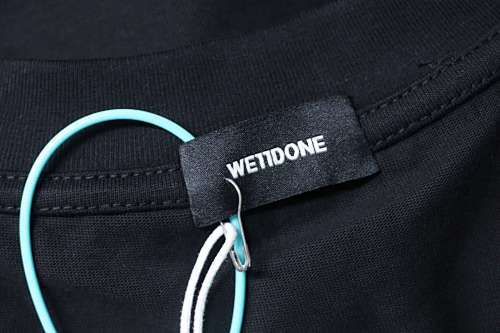 EM Sneakers WE11DONE 26SS Liquid Fluorescent Logo Barrage T-Shirt Black