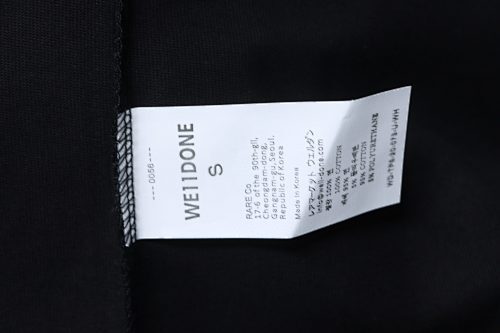 EM Sneakers WE11DONE 26SS Liquid Fluorescent Logo Barrage T-Shirt Black