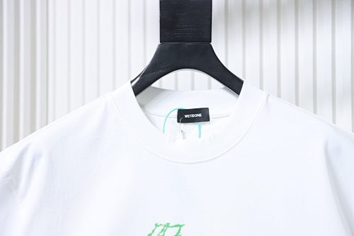 EM Sneakers WE11DONE 26SS Liquid Fluorescent Logo Barrage T-Shirt White