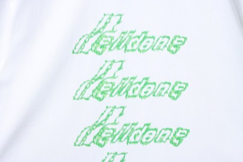 EM Sneakers WE11DONE 26SS Liquid Fluorescent Logo Barrage T-Shirt White
