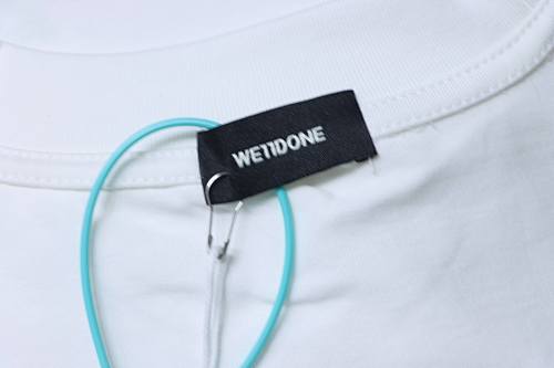 EM Sneakers WE11DONE 26SS Liquid Fluorescent Logo Barrage T-Shirt White