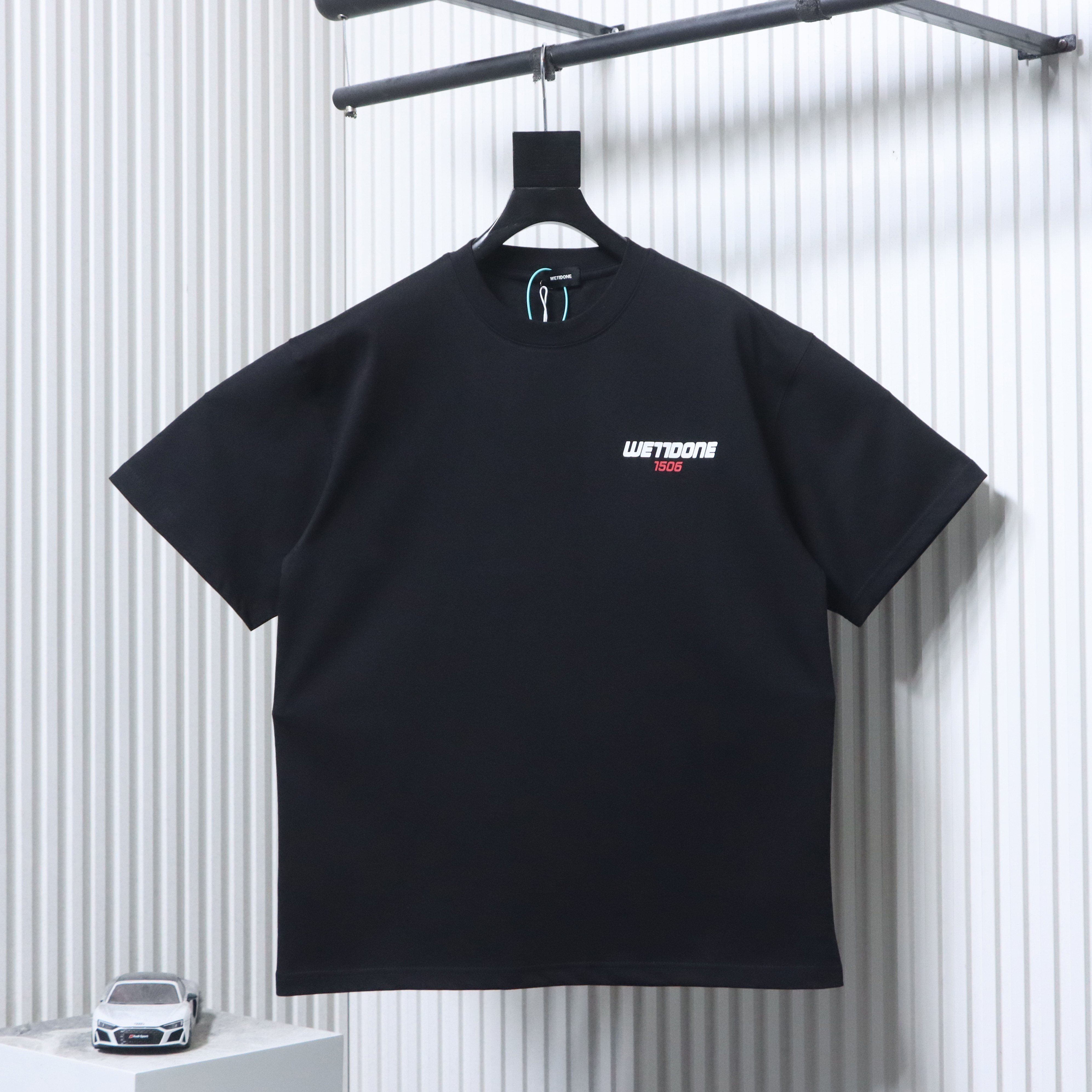 EM Sneakers WE11DONE 26SS 10th Anniversary Edition Logo T-Shirt Black