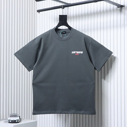 EM Sneakers WE11DONE 26SS 10th Anniversary Edition Logo T-Shirt Gray