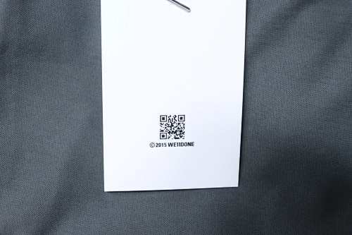 EM Sneakers WE11DONE 26SS 10th Anniversary Edition Logo T-Shirt Gray