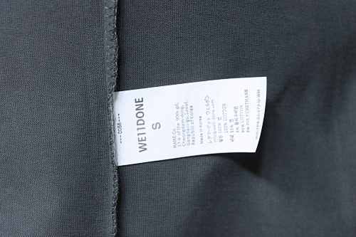 EM Sneakers WE11DONE 26SS 10th Anniversary Edition Logo T-Shirt Gray