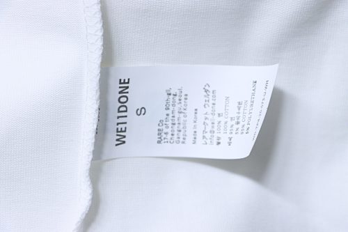 EM Sneakers WE11DONE 26SS 10th Anniversary Edition Logo T-Shirt White