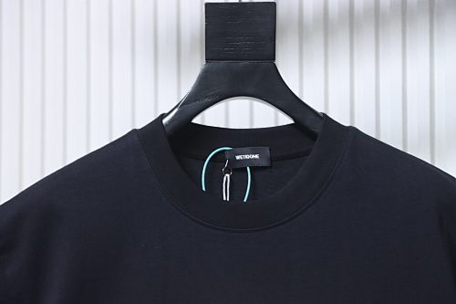 EM Sneakers WE11DONE Color-Block Logo T-Shirt Black