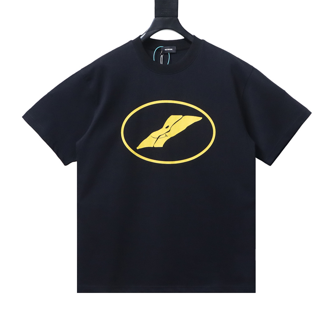 EM Sneakers WE11DONE Color-Block Logo T-Shirt Black