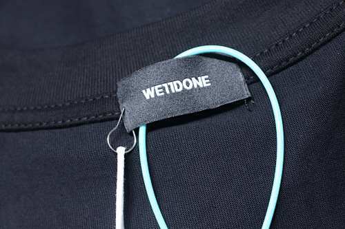 EM Sneakers WE11DONE Color-Block Logo T-Shirt Black