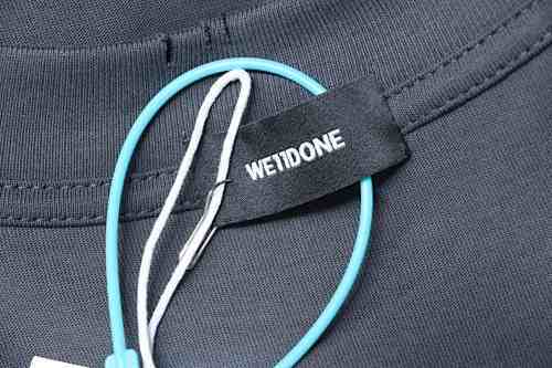 EM Sneakers WE11DONE Colorful Hand-Painted Graffiti Print T-Shirt Black