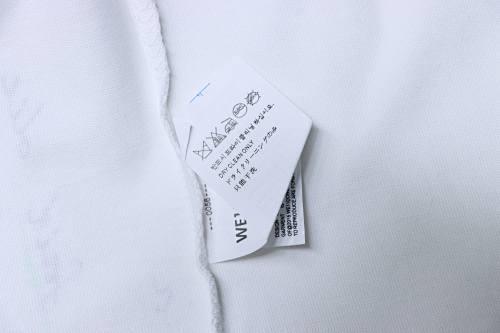 EM Sneakers WE11DONE Colorful Hand-Painted Graffiti Print T-Shirt White