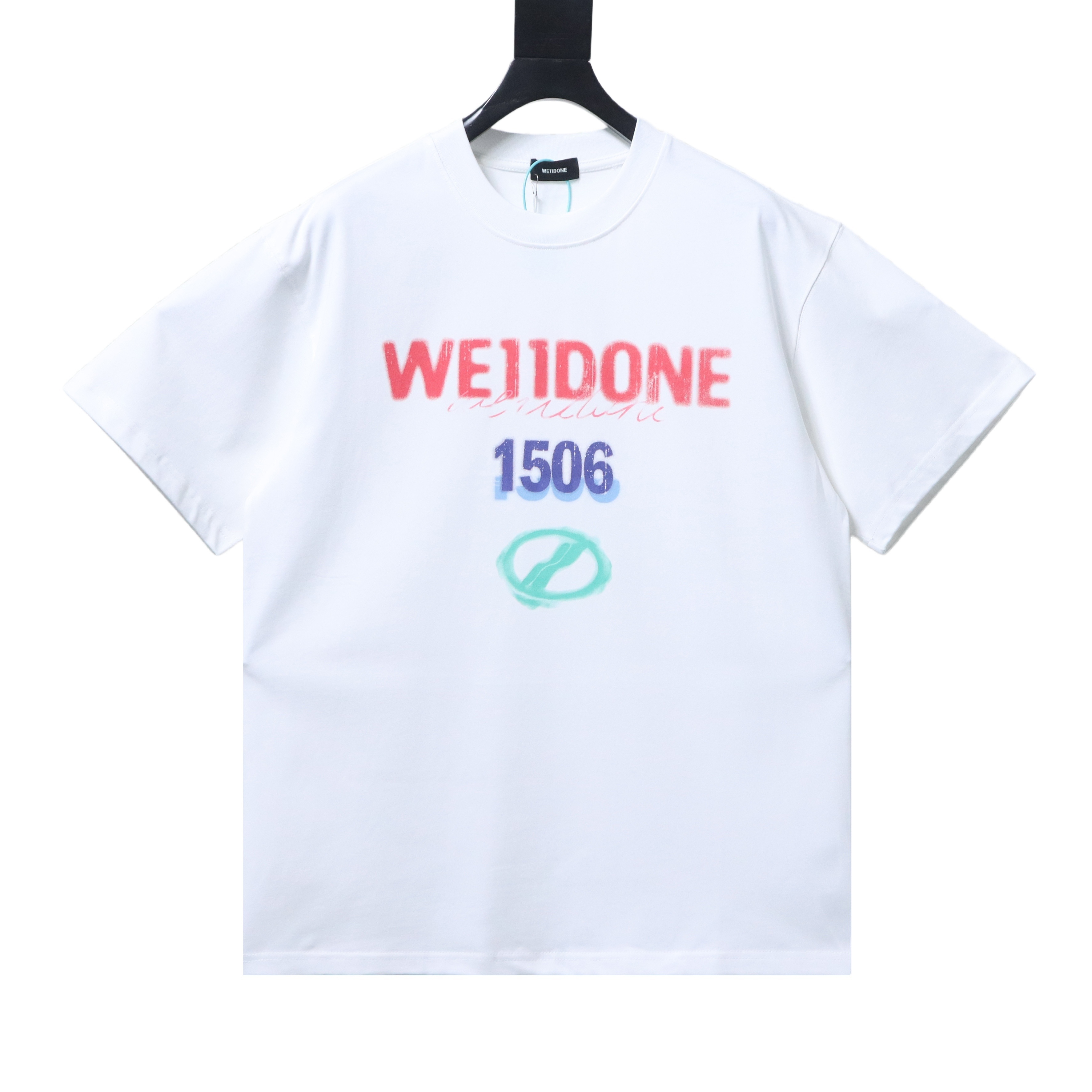 EM Sneakers WE11DONE Colorful Spray-Paint Logo T-Shirt White