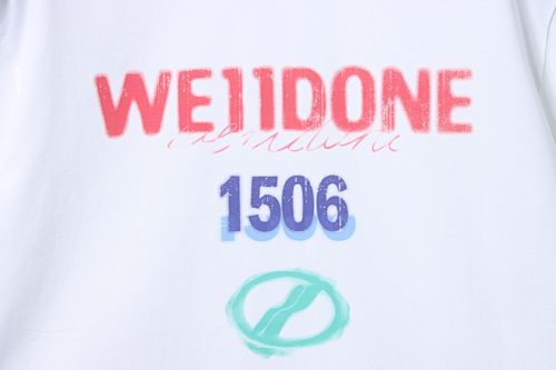 EM Sneakers WE11DONE Colorful Spray-Paint Logo T-Shirt White