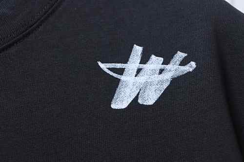 EM Sneakers WE11DONE Minimalist Letter-Print T-Shirt Black