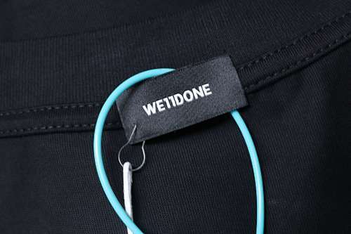 EM Sneakers WE11DONE Minimalist Letter-Print T-Shirt Black