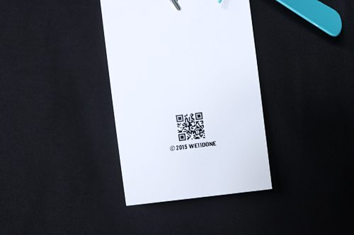 EM Sneakers WE11DONE Minimalist Letter-Print T-Shirt Black