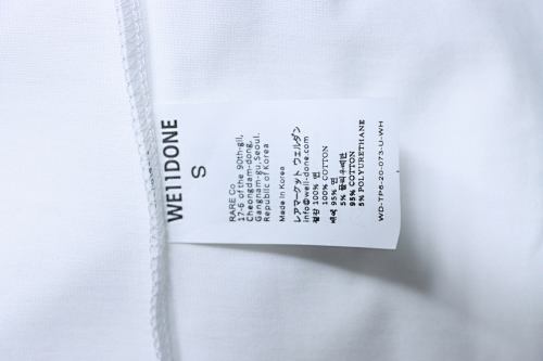 EM Sneakers WE11DONE Minimalist Letter-Print T-Shirt White