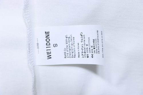 EM Sneakers WE11DONE Color-Block Logo T-Shirt White