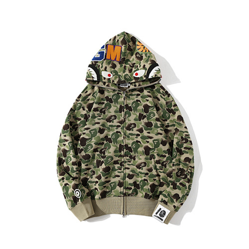 EM Sneakers BAPE 10th Anniversary Limited Edition Full-Zip Hoodie Chinese Ink-Style Green Camouflage