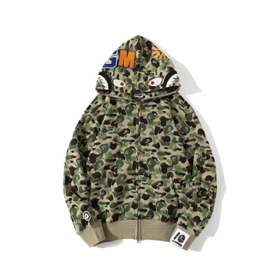 EM Sneakers BAPE 10th Anniversary Limited Edition Full-Zip Hoodie Chinese Ink-Style Green Camouflage 01