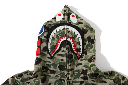 EM Sneakers BAPE 10th Anniversary Limited Edition Full-Zip Hoodie Chinese Ink-Style Green Camouflage