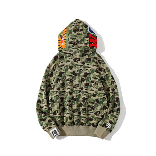 EM Sneakers BAPE 10th Anniversary Limited Edition Full-Zip Hoodie Chinese Ink-Style Green Camouflage