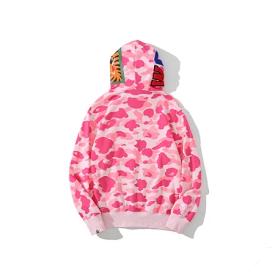 EM Sneakers BAPE 1st Camo Shark Full Zip Hoodie Pink 02