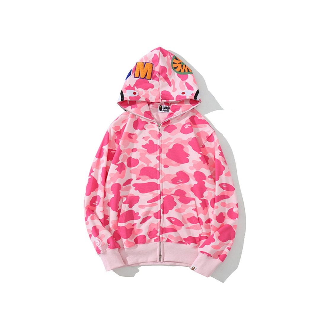 EM Sneakers BAPE 1st Camo Shark Full Zip Hoodie Pink