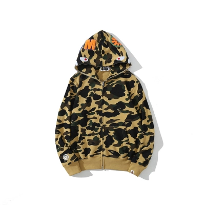 EM Sneakers BAPE 1st Camo Shark Full Zip Hoodie Yellow 01