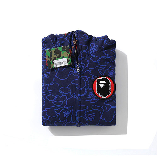 EM Sneakers BAPE 30th Anniversary Line Camo Shark Full Zip Hoodie Navy