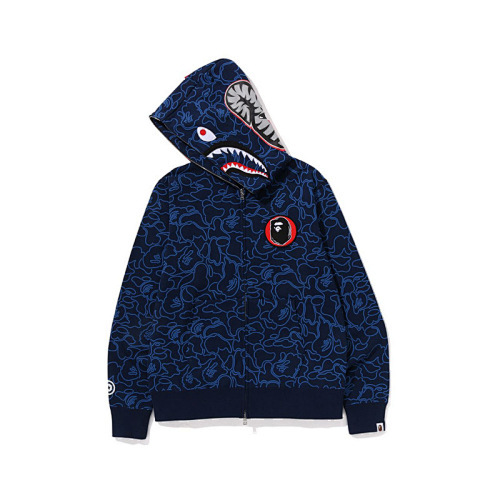 EM Sneakers BAPE 30th Anniversary Line Camo Shark Full Zip Hoodie Navy