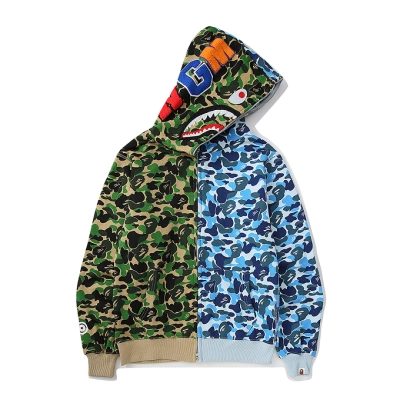 EM Sneakers BAPE ABC Separate Shark Full Zip Hoodie Blue/Green 01