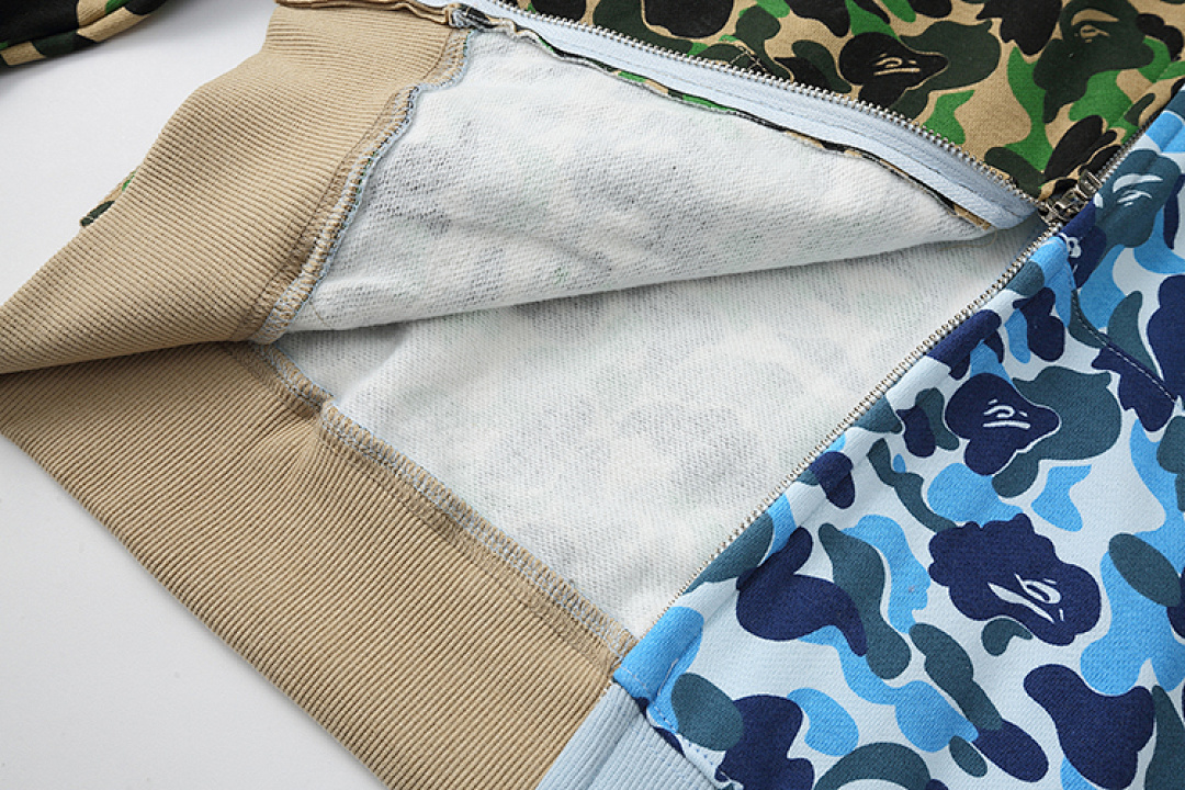 EM Sneakers BAPE ABC Separate Shark Full Zip Hoodie Blue/Green