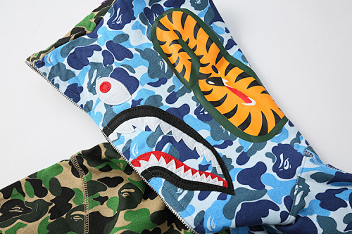 EM Sneakers BAPE ABC Separate Shark Full Zip Hoodie Blue/Green