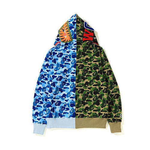 EM Sneakers BAPE ABC Separate Shark Full Zip Hoodie Blue/Green