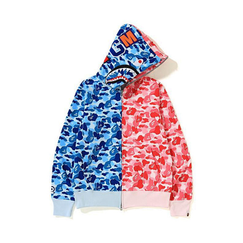 EM Sneakers BAPE ABC Separate Shark Full Zip Hoodie Blue/Pink