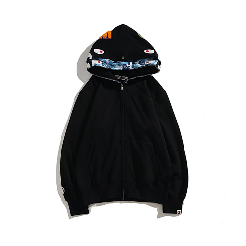 EM Sneakers BAPE ABC Shark Full Zip Double Hoodie Black/ Blue