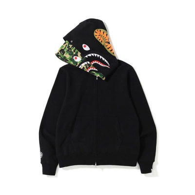 EM Sneakers BAPE ABC Shark Full Zip Double Hoodie Black/Green 02