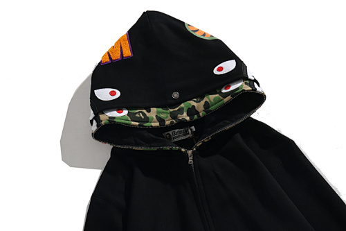 EM Sneakers BAPE ABC Shark Full Zip Double Hoodie Black/Green