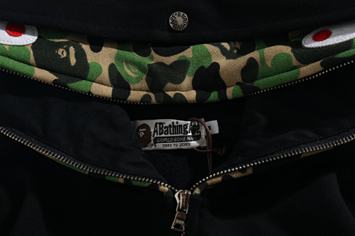 EM Sneakers BAPE ABC Shark Full Zip Double Hoodie Black/Green
