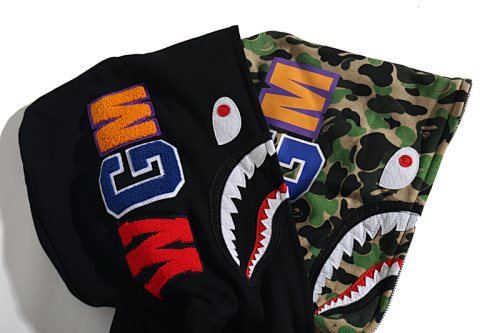 EM Sneakers BAPE ABC Shark Full Zip Double Hoodie Black/Green
